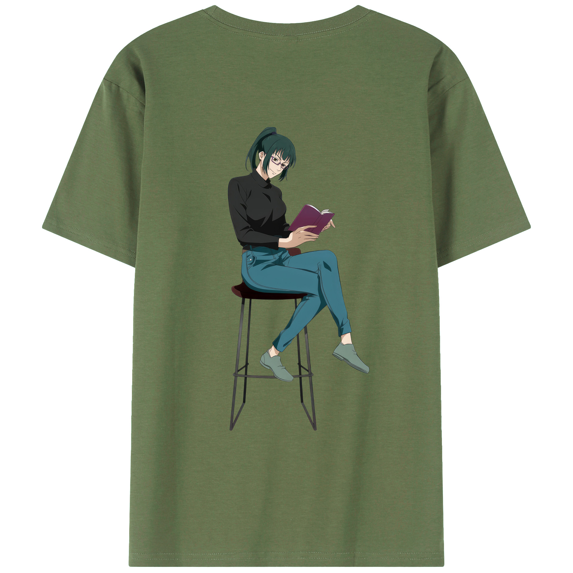 （画像用） 呪術廻戦 Jujutsu Kaisen 綿100％ メンズ半袖Tシャツ（バックプリント） 通気性
